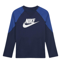 Nike Mixed Material Crew Jr Blue