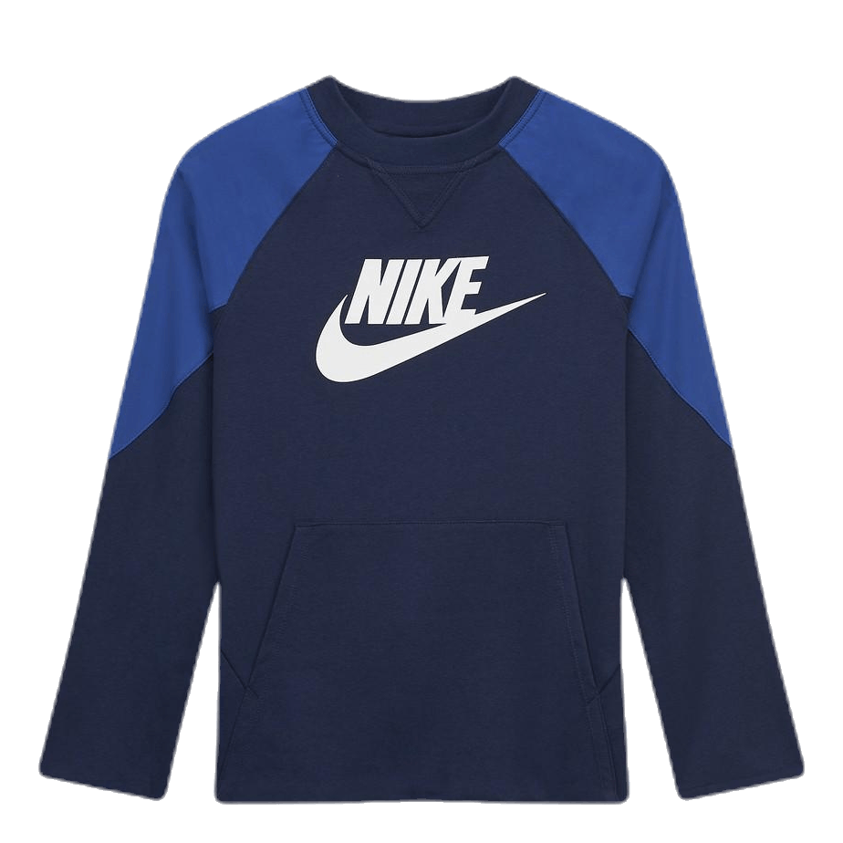 Nike Mixed Material Crew Jr Blue