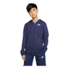Nike Sportswear Club Big Kids' Full-Zip Hoodie MIDNIGHT NAVY/MIDNIGHT NAVY/WHITE
