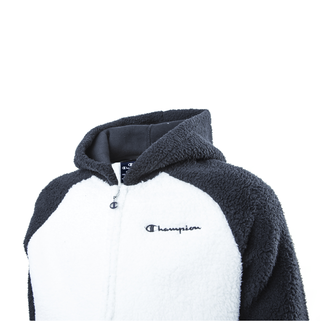 Champion Hooded Full Zip Top Jr White - Image 3