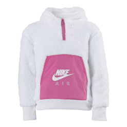 Nike Air Sherpa Half Zip Hoodie Jr Pink/White