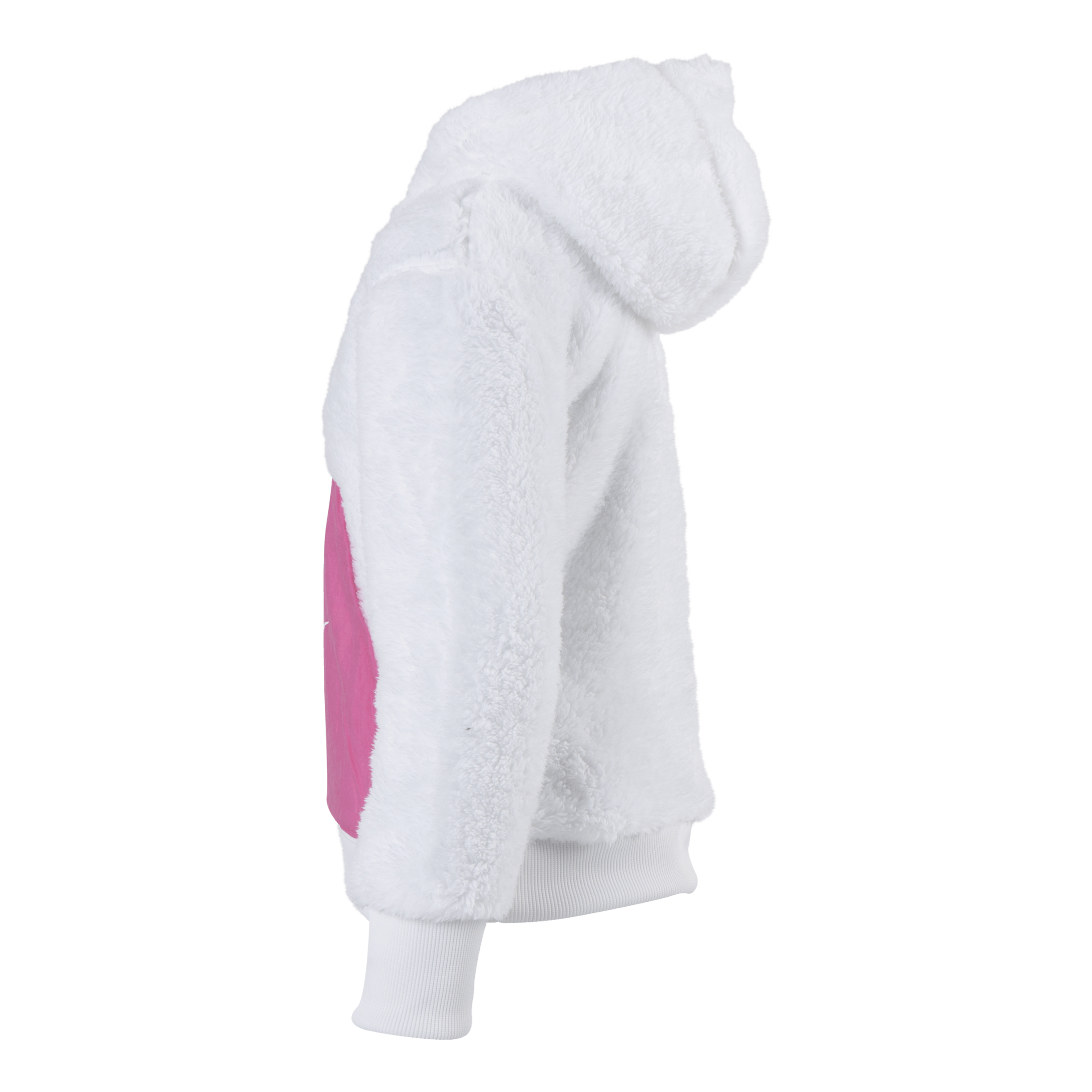 Nike Air Sherpa Half Zip Hoodie Jr Pink/White - Image 4