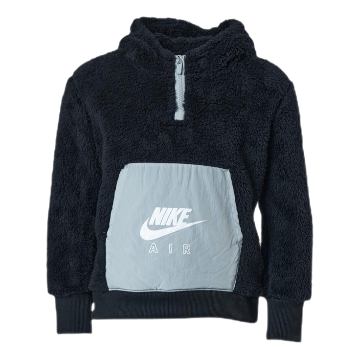 Nike Air Sherpa Half Zip Hoodie Jr Black/Grey