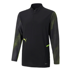Puma Individual Cup Training 1/4 Zip Top Black/Yellow