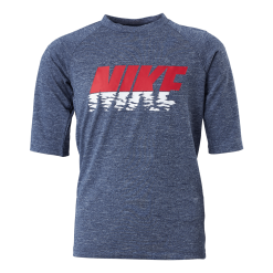 Nike Swim Jr Short Sleeve Hydroguard Sunset Blue