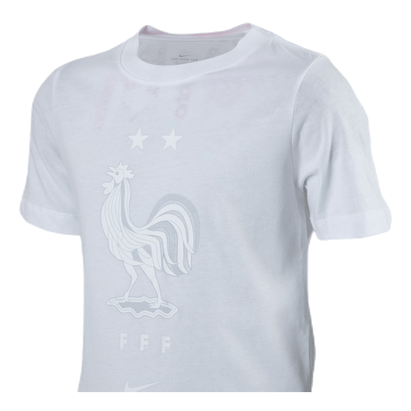 Nike France Tee Evergreen Crest JR White - Image 4