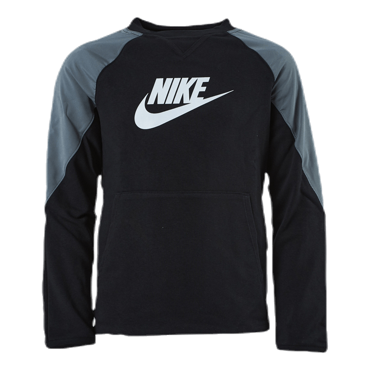 Nike Mixed Material Crew Jr Black/Grey