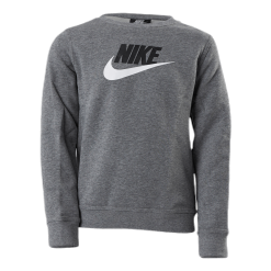 Nike Sportswear Club Fleece Big Kids' (Boys') Crew CARBON HEATHER
