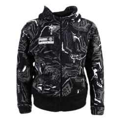 Puma Alpha AOP Sweat Jacket Jr Black