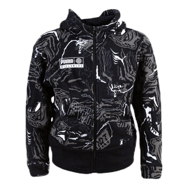 Puma Alpha AOP Sweat Jacket Jr Black