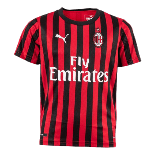 Puma ACM Home Shirt Replica SS Kids With Logo Black/Red