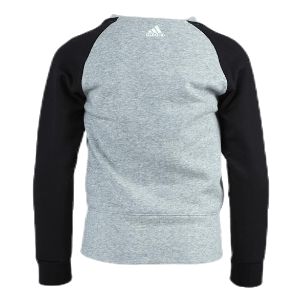 ADIDAS Logo Crew Sweatshirt Jr Black/Grey - Image 3