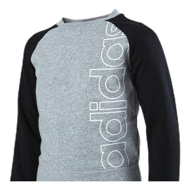 ADIDAS Logo Crew Sweatshirt Jr Black/Grey - Image 4