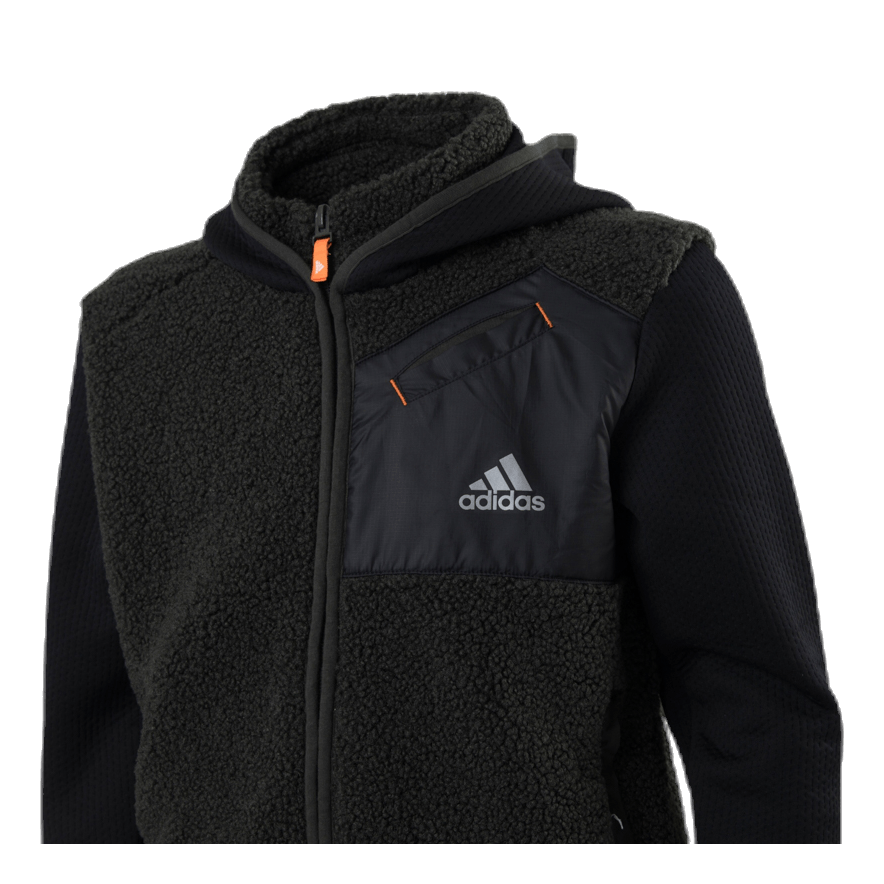 ADIDAS Legend Winter Fleece Full Zip Jr Black/Green - Image 4