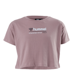 Hummel Jr Clare Cropped T-Shirt Pink