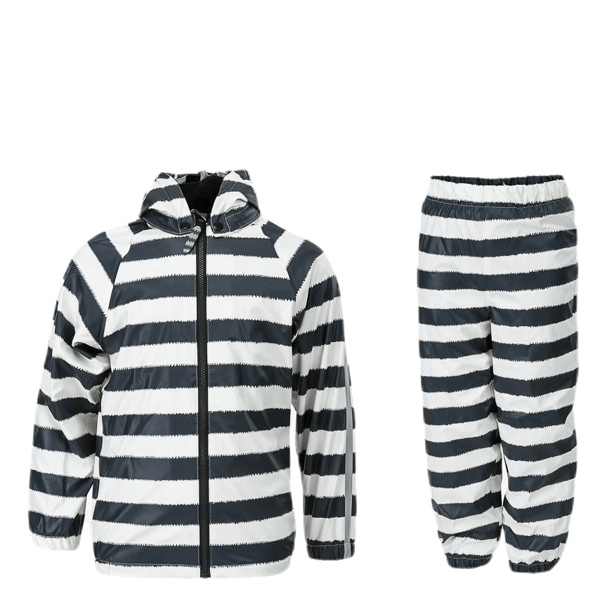 Racoon Gary Fleece Rain Set White/Black