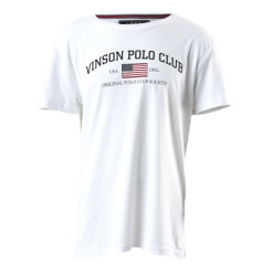 Vinson Polo Club Henley Jr White