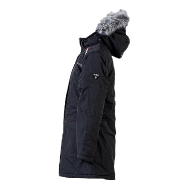 ZigZag Gitte Girl Melange Parka W-PRO 10000 Grey - Image 2