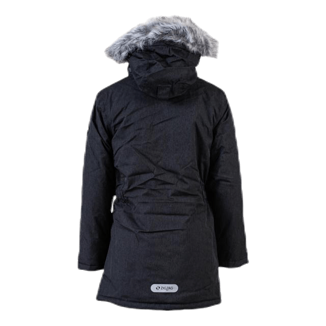ZigZag Gitte Girl Melange Parka W-PRO 10000 Grey - Image 3
