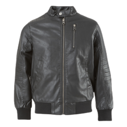 NAME IT Mike Faux Leather Jacket Black