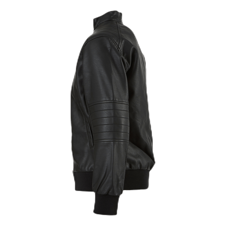 NAME IT Mike Faux Leather Jacket Black - Image 2