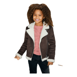 Kids ONLY Diana Bonded Aviator Jacket Brown