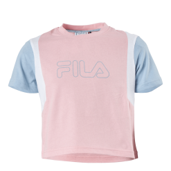 Fila Teens Girls Samara Blocked Cro Coral Blush-blue Fog-bright Wh