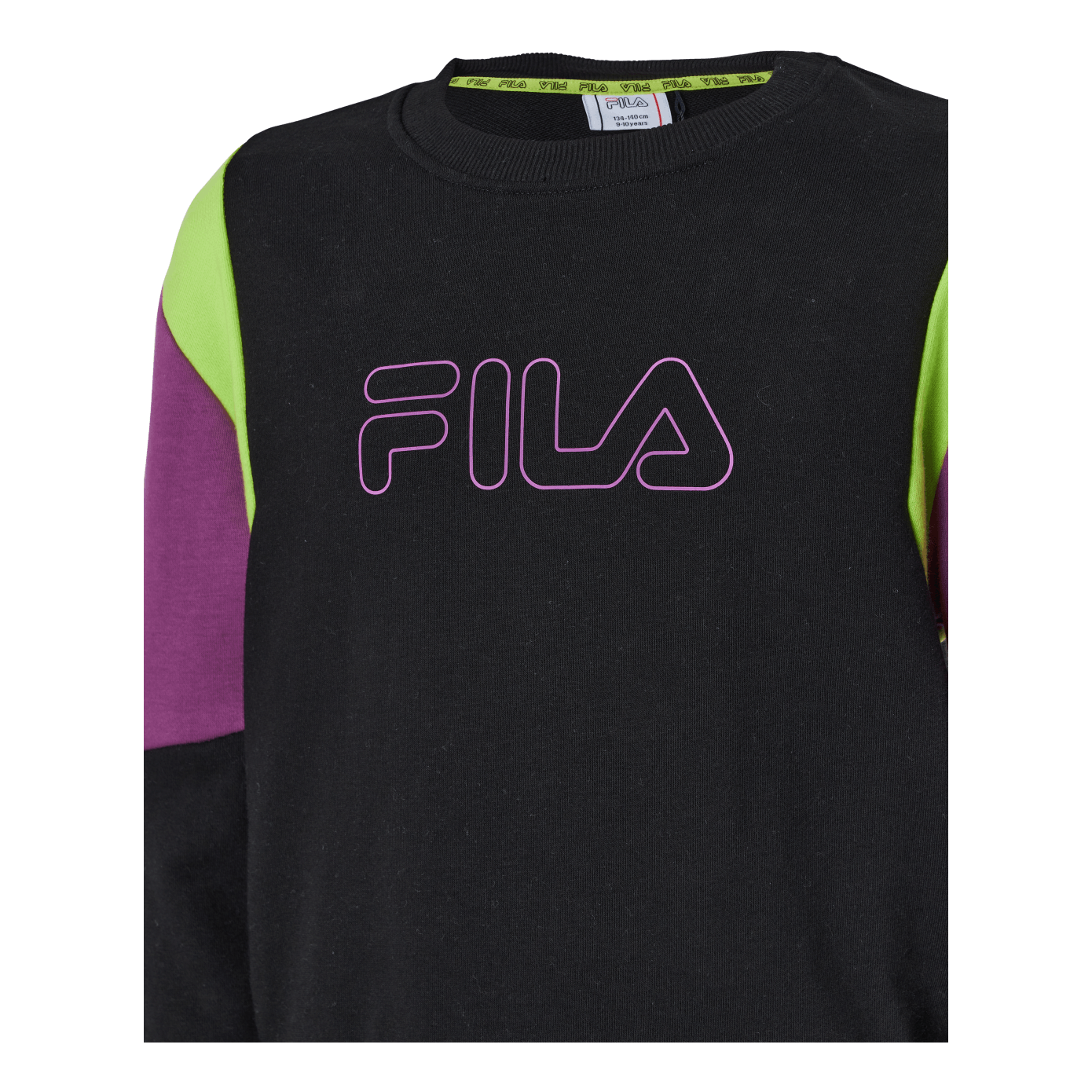 Fila Teens Girls Samia Cropped Bloc Black-hyacinth Violet-love Bir - Image 4