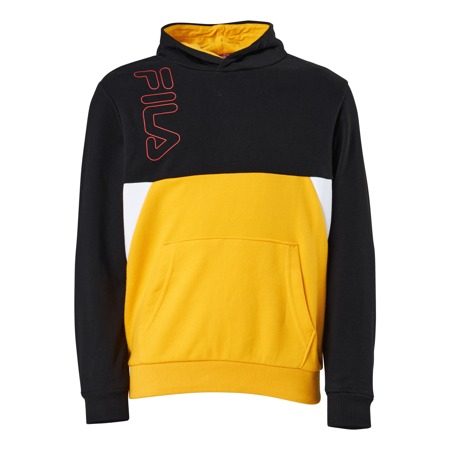 Fila Teens Boys Lupo Blocked Hoody Black-saffron-bright White