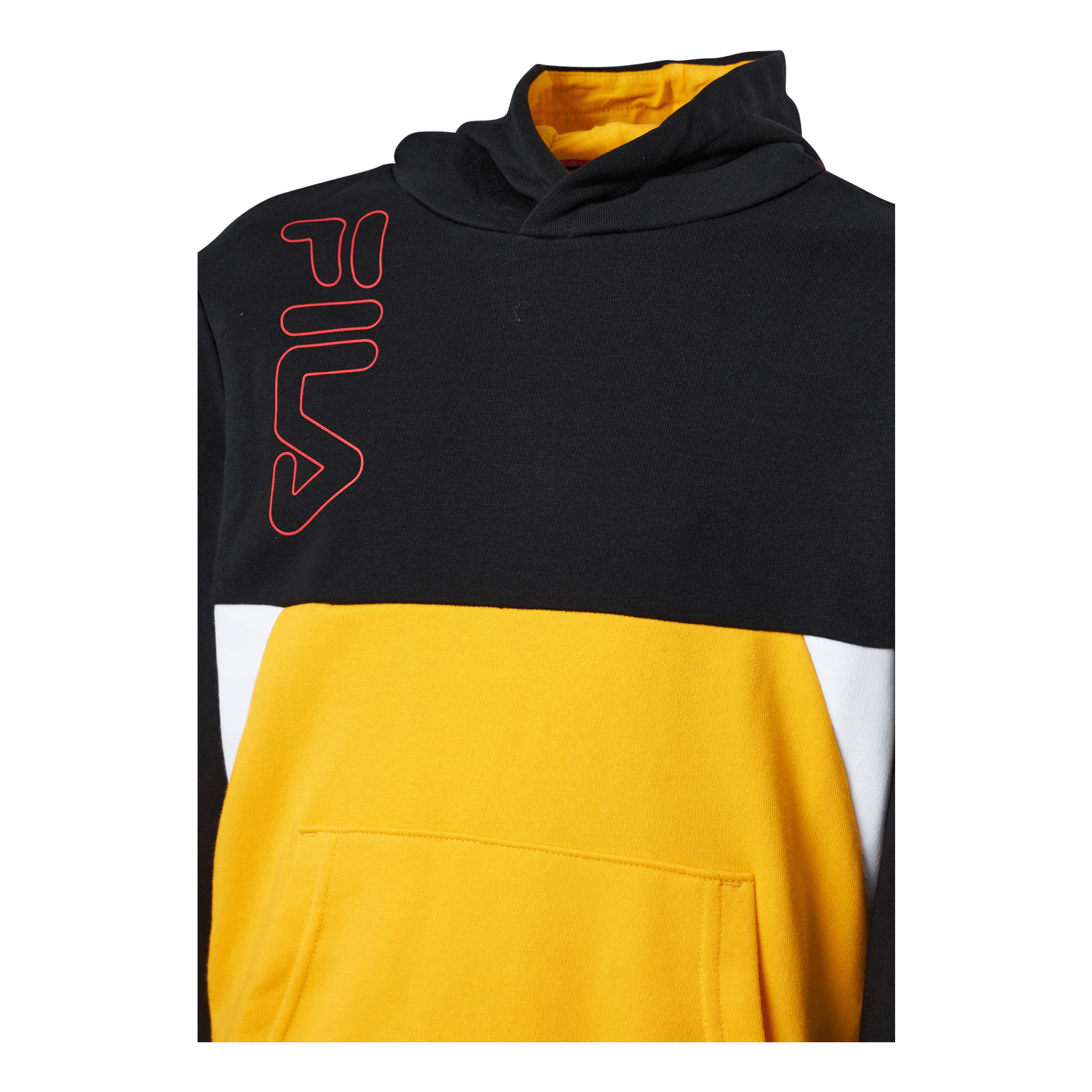 Fila Teens Boys Lupo Blocked Hoody Black-saffron-bright White - Image 5