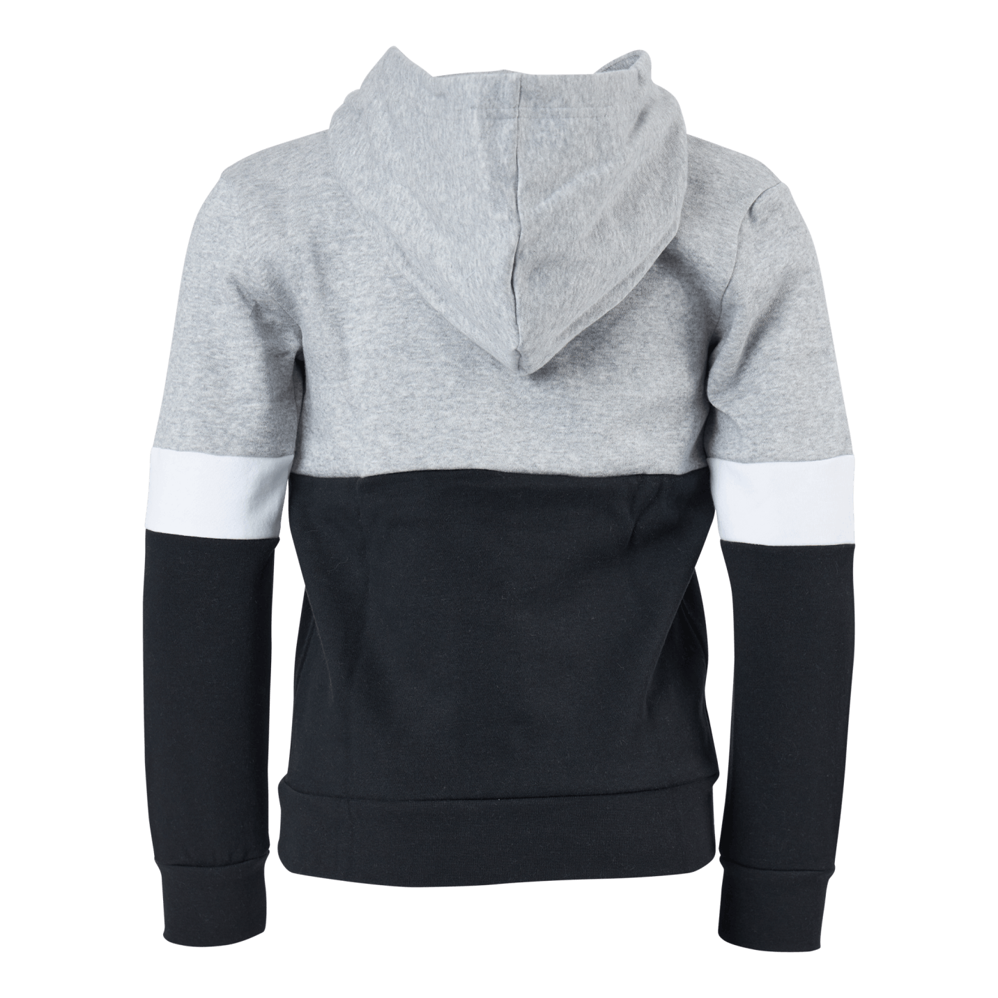 Adidas Boys Colorblock Hoodie Black / Medium Grey Heather / White - Image 3