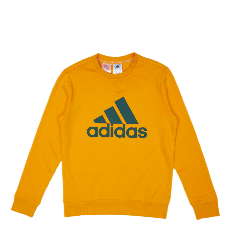 Adidas Boys Essentials Big Logo Sweatshirt Semi Solar Gold / Collegiate Green