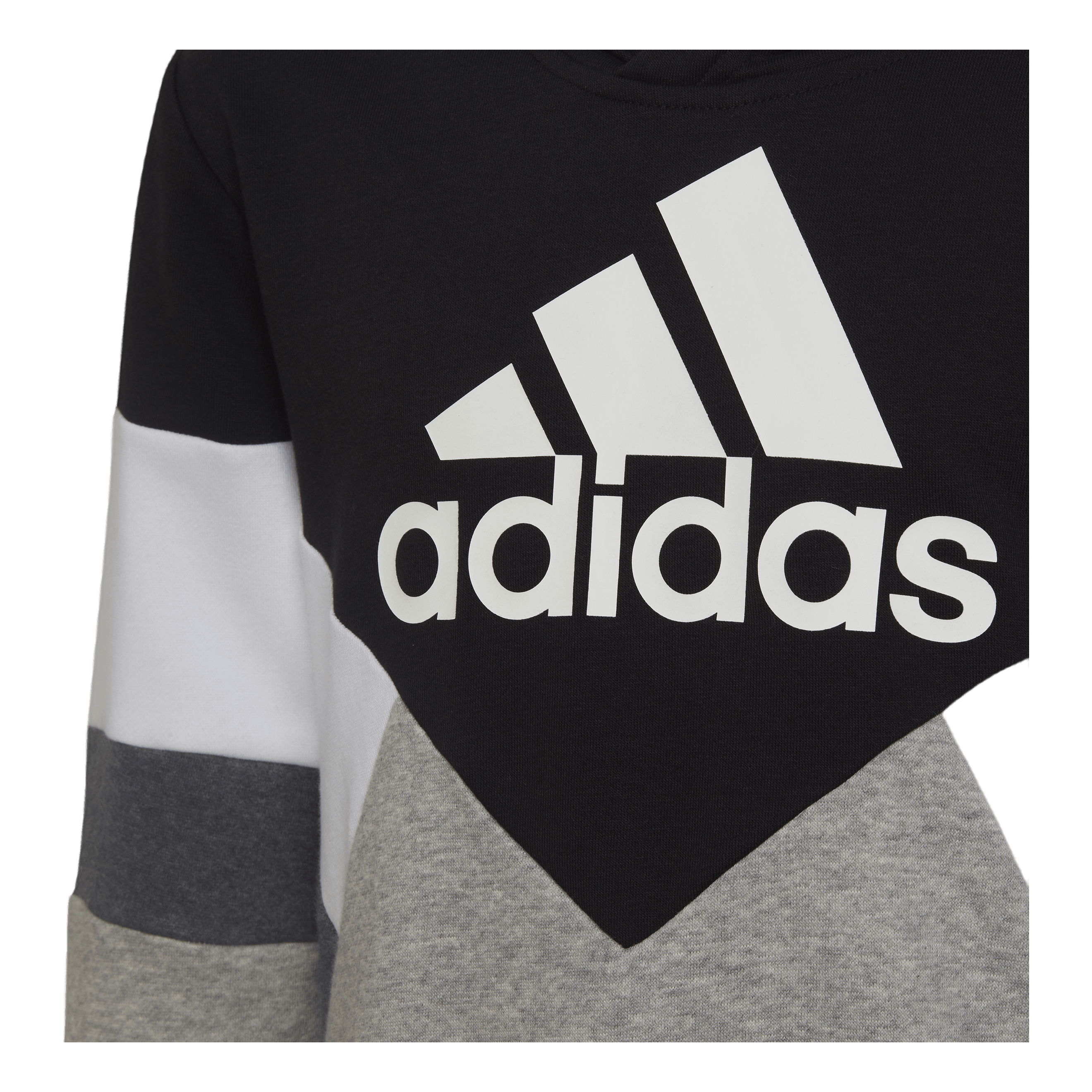 ADIDAS Colorblock Fleece Hoodie Black - Image 3