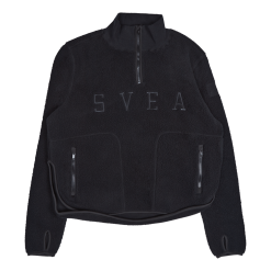 Svea W. Half Zip Pile Black