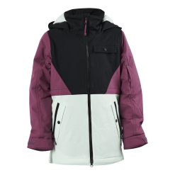Burton Girls' Khione 2l Jacket True Black/vivid Viola/jewel G