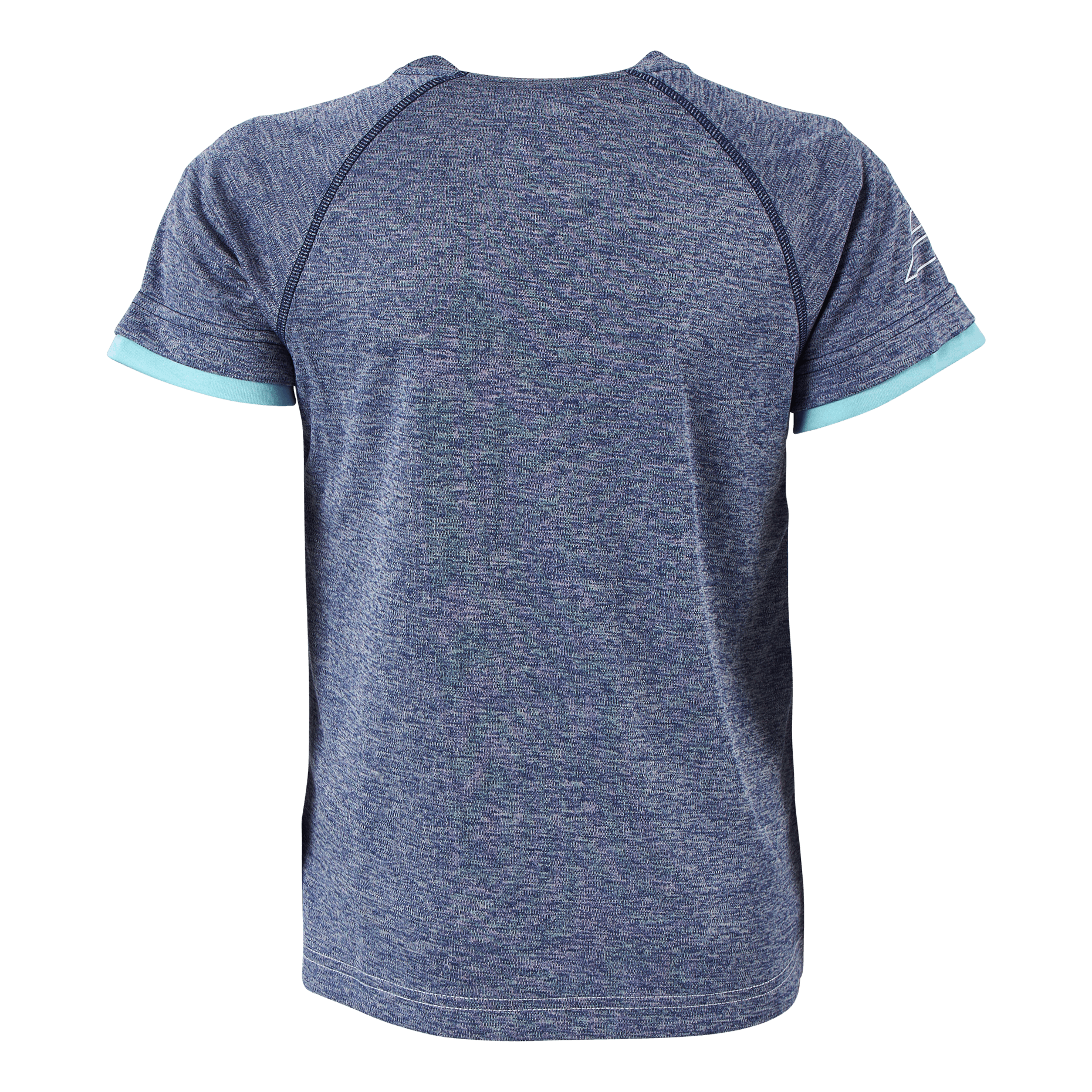 Babolat T-shirt Play Crew Neck White Blue - Image 3