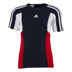 ADIDAS Colorblock 3-Stripes Regular Fit T-Shirt Legend Ink
